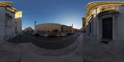 360-degree HDR panorama of a Vatican road with clear skies for realistic lighting in 3D scenes.