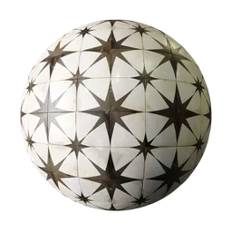 Stylized Ceramic Tiling Floor