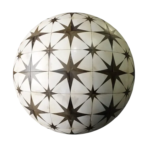 Stylized Ceramic Tiling Floor