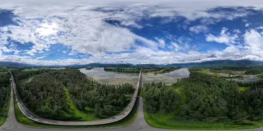 Low Clouds Aerial Landscape