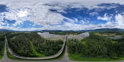 Low Clouds Aerial Landscape