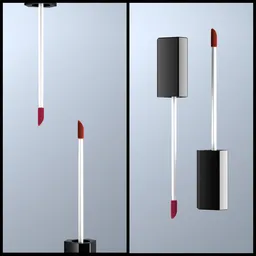 Lipstick cap with brush