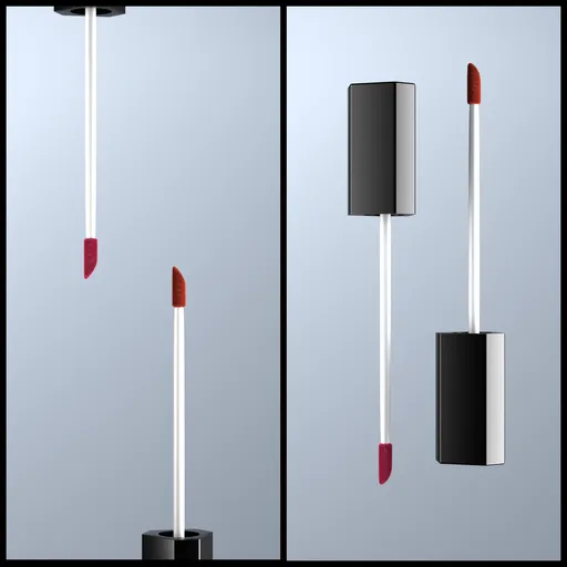 Lipstick cap with brush