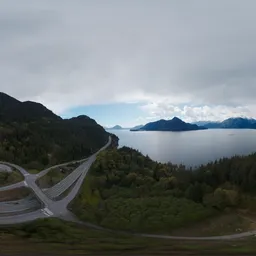 Aerial Mountain Landscape Cloudy