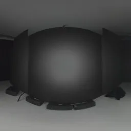 Dark Studio With Lightning