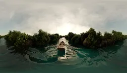 Tropical Lagoon Boat