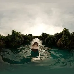 Tropical Lagoon Boat