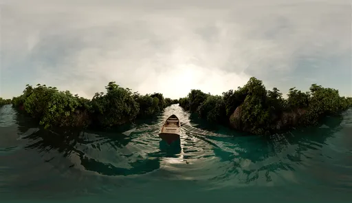 Tropical Lagoon Boat