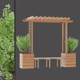 Climbing Plant Pergola Seat