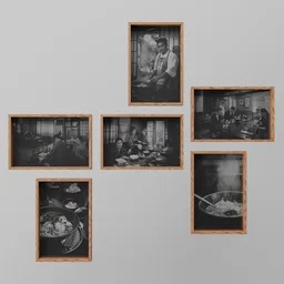 Image frame composition wood