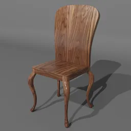 Chair with curved legs