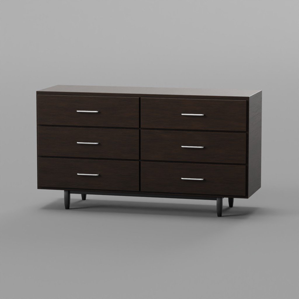 Wood Dresser Wardrobes models BlenderKit