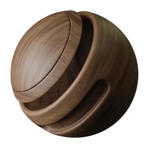 Realistic adjustable PBR procedural wood texture for 3D modeling in Blender Cycles, showcasing fine grain and customizable surface details.