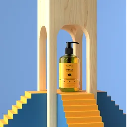 Product on podium mockup