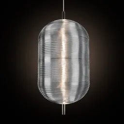 Crystal 3D-rendered pendant light for modern interiors, compatible with Blender 3D modeling software.