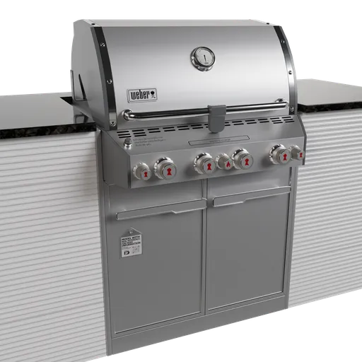 Realistic Weber Summit S-460 grill 3D model for Blender, high-detail design for architecture visualization.
