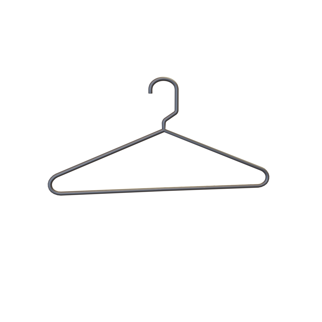 Realistic thin plastic hanger for shops 3D model