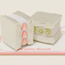 Fruits cream sandwich