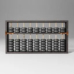 "CRV Old Abacus - A classic 3D model of a wooden and metal abacus with Japanese CGI, metallic buttons and 8K resolution. Perfect for science and math-related projects."