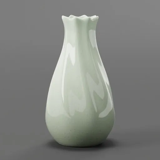 3D Blender model showcasing a stylized vase with a smooth gradient and noise texture, perfect for decoration.