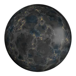 Black Marble with Golden Veins