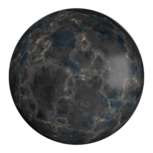 Black Marble with Golden Veins
