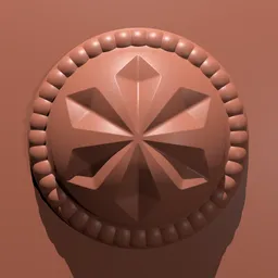 3D Blender sculpting brush for adding decorative geometric bead patterns to models.