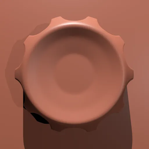 Blender 3D sculpting brush creating detailed knob texture for industrial modeling.