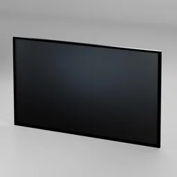 Slim HD Smart LED TV 3D model, ideal for various interior designs, created with Blender 3D.