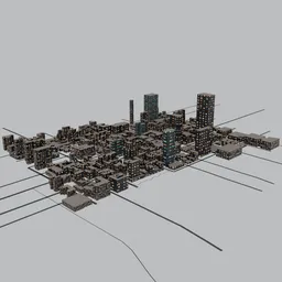 Low-poly night city