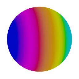 Vibrant RGB gradient glow texture for PBR material in Blender 3D, suitable for realistic gaming effects.