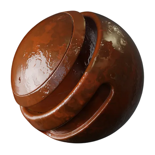 Glossy Ochre Ceramic Glaze