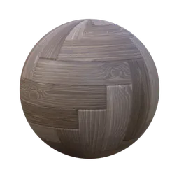 High-resolution oak herringbone parquet texture for realistic PBR shading in Blender 3D modeling and rendering applications.