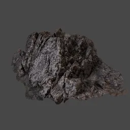 "Rugged rock formation on Pacific Ocean coast in Tofino, Vancouver Island, British Columbia, Canada - a photorealistic 3D model for Blender 3D. Impressively gnarled and textured with an 8K definition, perfect for creating a realistic ancient wood environment."
