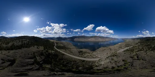 Lake and Mountains Canadian Landscape