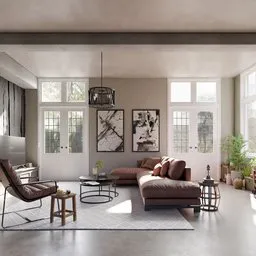 Cosy interior with plants