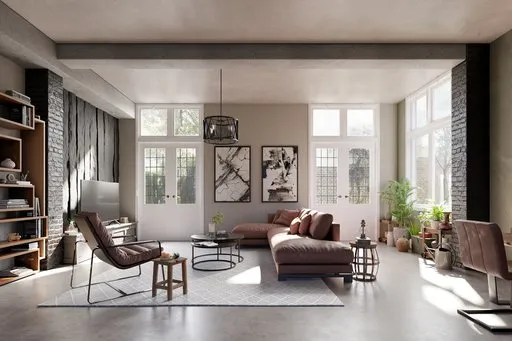 Cosy interior with plants