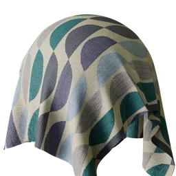 Geometric Blue Chenille