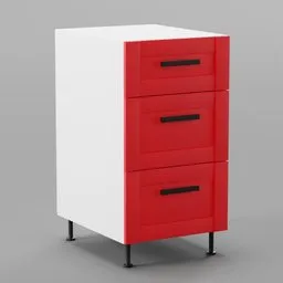 Kitchen lower cabinet 45cm (3 drawers)
