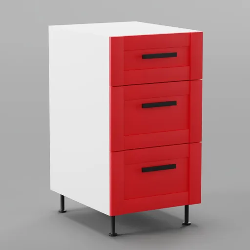 Kitchen lower cabinet 45cm (3 drawers)