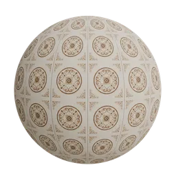 Classic waterjet marble medallion