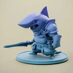 Shark Warrior - Stylized RPG Miniature