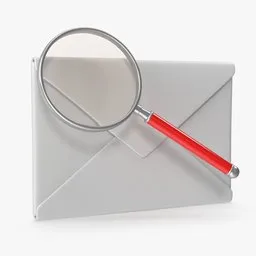 Magnifying Glass With Envelope