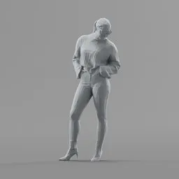 Lowpoly Female Standing