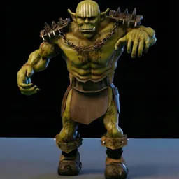 Stylized Savage Orc Warrior