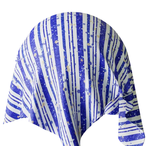 Striped Glitter Star PBR