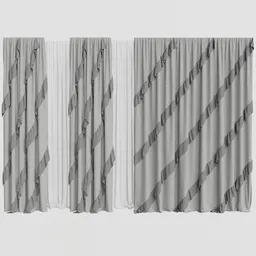 GD Silk and Cotton Curtain Set