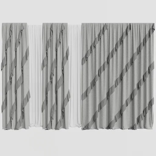 GD Silk and Cotton Curtain Set