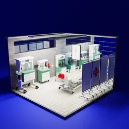 Modern Hospital Room Interior