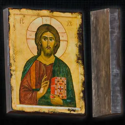 Virgin Enthroned Religious Icon